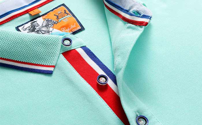 2021年深圳定做短袖翻領POL衫新款之衣領細節圖