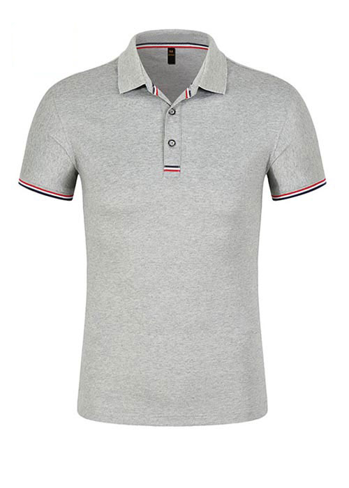 皇家系列翻領短袖POLO衫定制顏色款式圖之花灰色